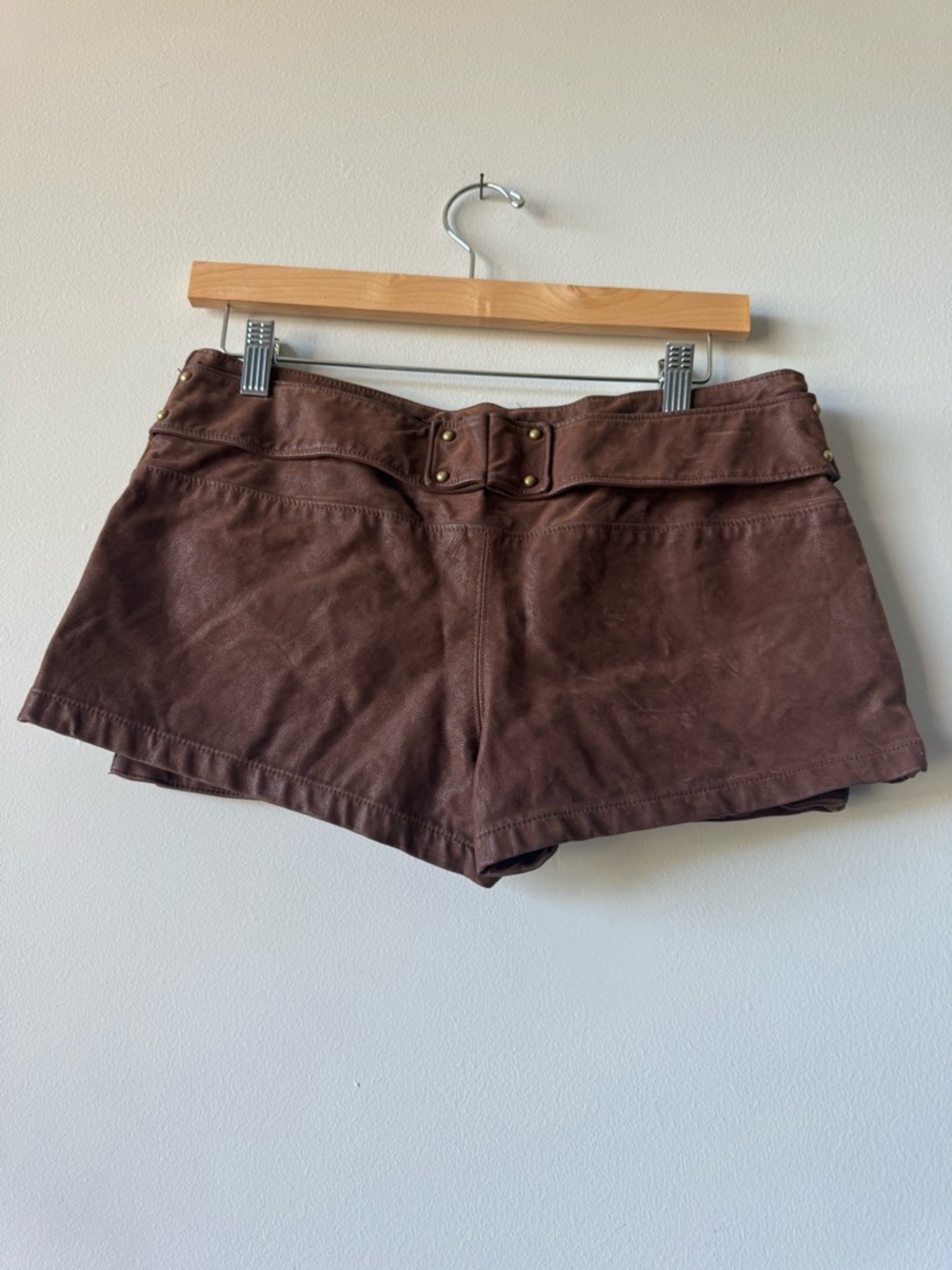 Free People micro mini Brown Suede cargo skort Skirt size 4 low rise Y2K boho - Picture 8 of 13